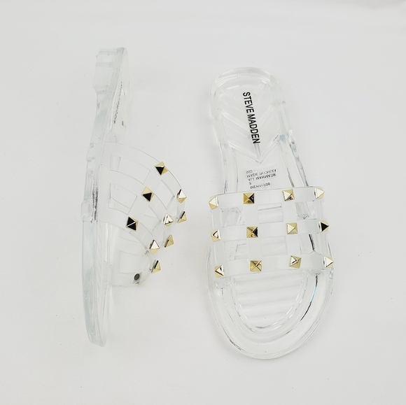 Steve madden clear studded slide Sandals - Picture 1 of 8
